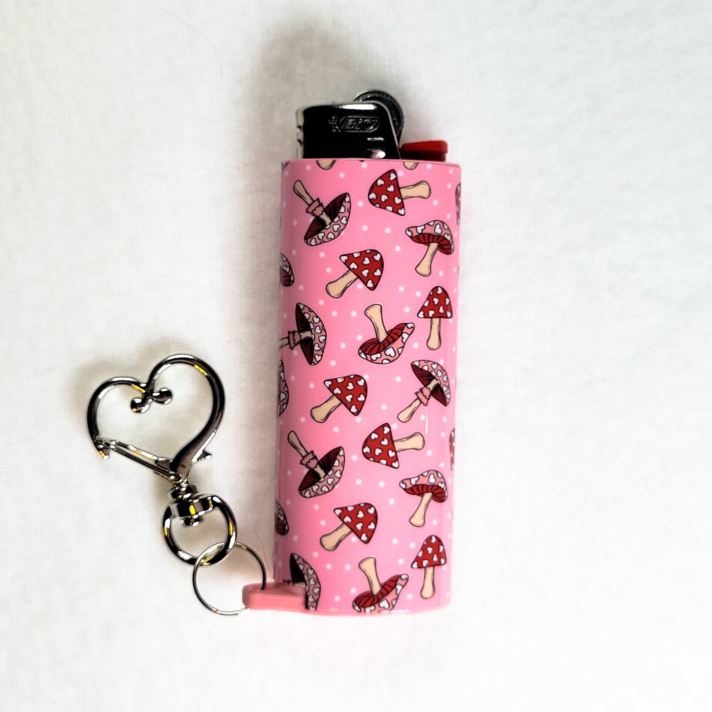 So Mush Love - Keychain Lighter Sleeve W/ Heart Clasp - Lighter Case - Lighter NOT Included!