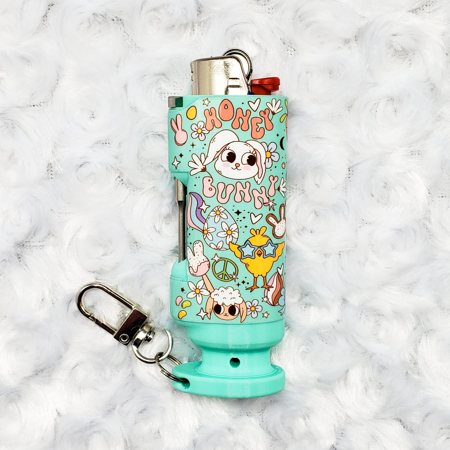 Honey Bunny - Bee Blazin' Lighter Sleeve - Hemp Wick + Poker Lighter Sleeve - Lighter NOT Included!