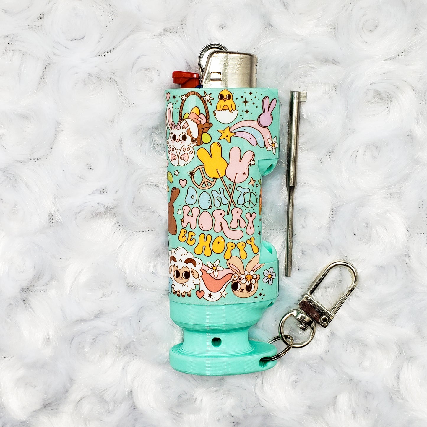 Honey Bunny - Bee Blazin' Lighter Sleeve - Hemp Wick + Poker Lighter Sleeve - Lighter NOT Included!