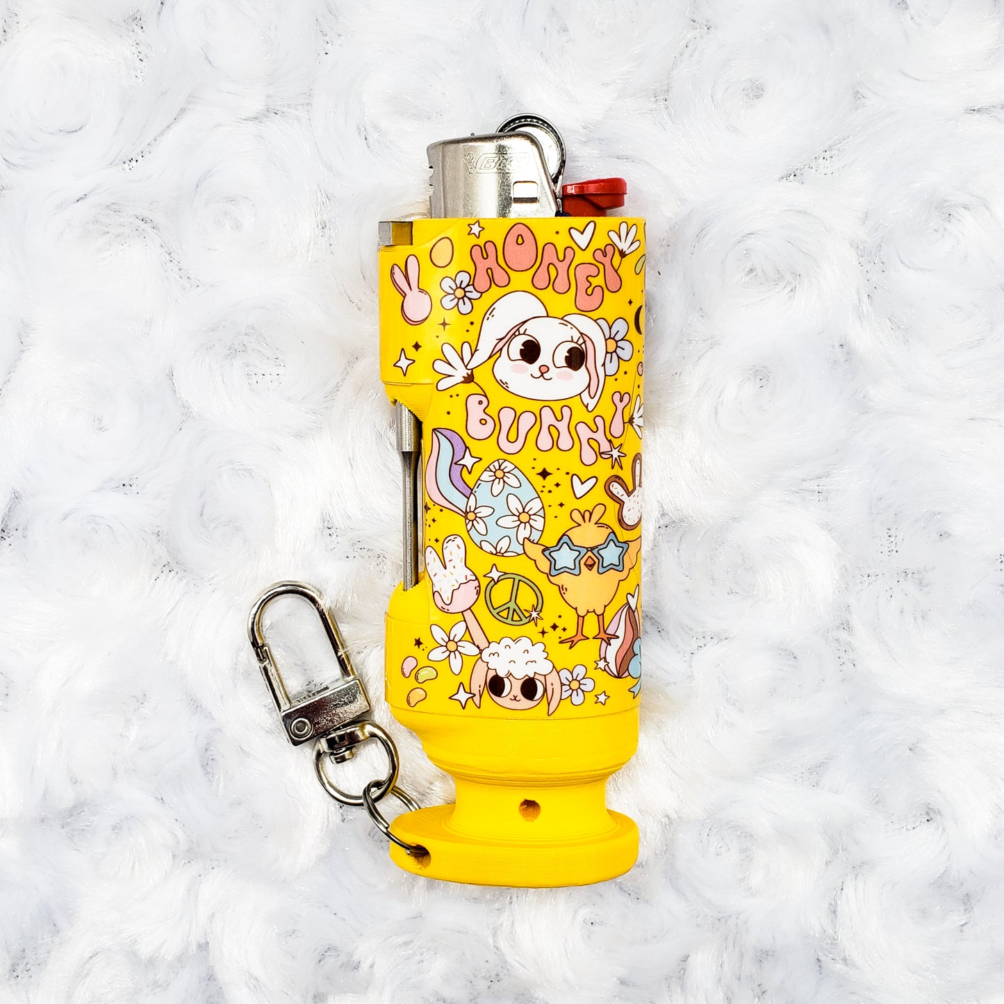 Honey Bunny - Bee Blazin' Lighter Sleeve - Hemp Wick + Poker Lighter Sleeve - Lighter NOT Included!