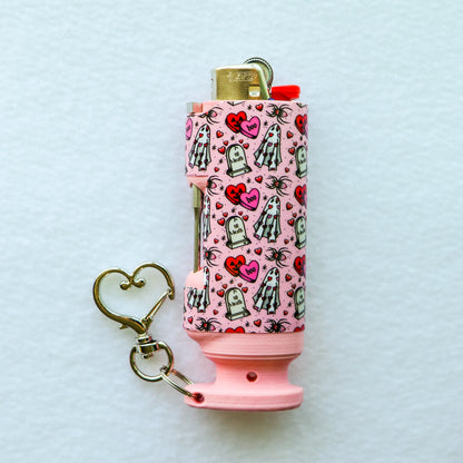 Till Death - Bee Blazin' Lighter Sleeve W/ Heart Clasp - Hemp Wick + Poker Lighter Sleeve - Lighter NOT Included!