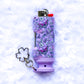 Fields Of Eden - Holographic - Bee Blazin' Lighter Sleeve W/ Flower Clasp - Hemp Wick + Poker Lighter Sleeve - Lighter NOT Included!