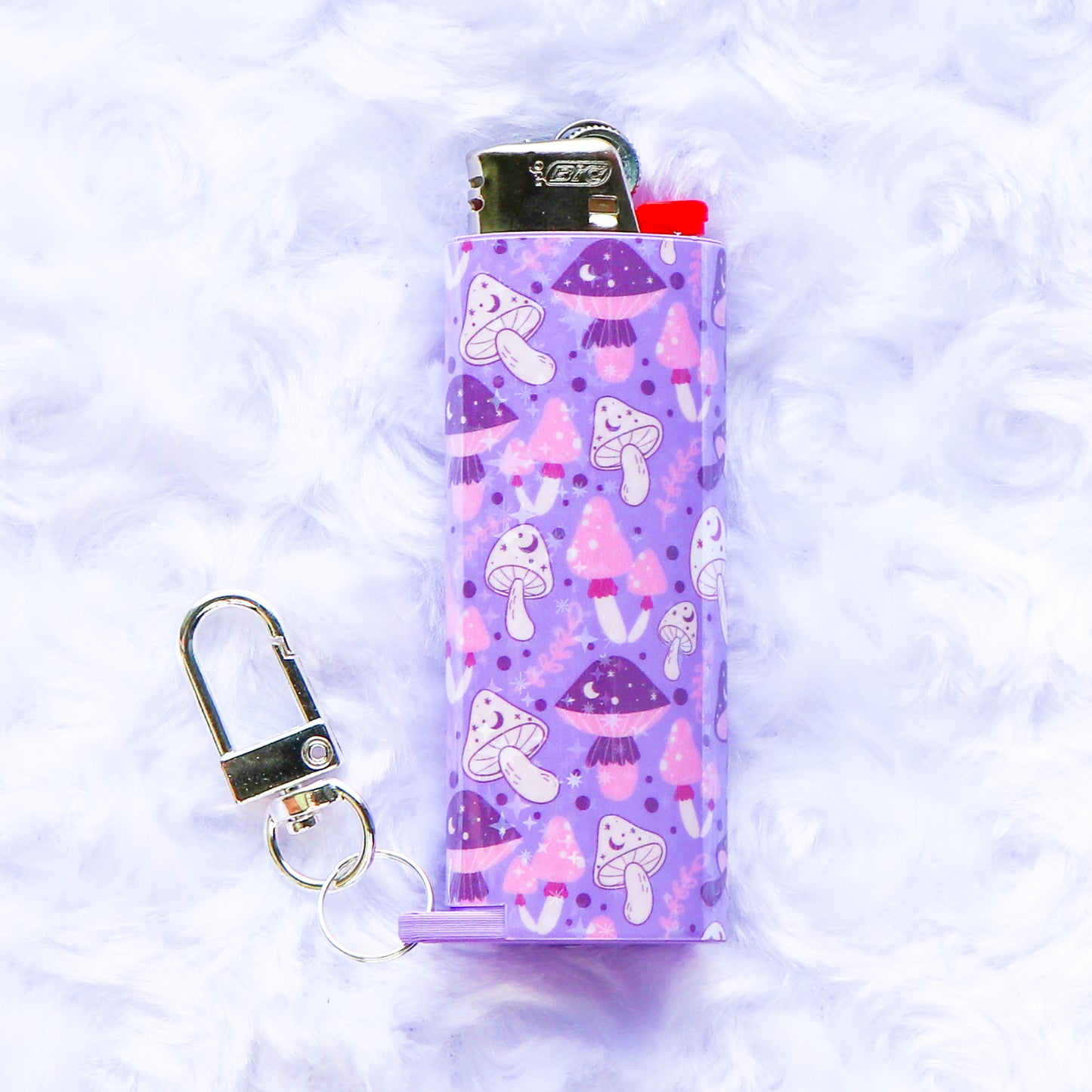 Lilac Fields - Holographic - Keychain Lighter Sleeve - Lighter Case - Lighter NOT Included!