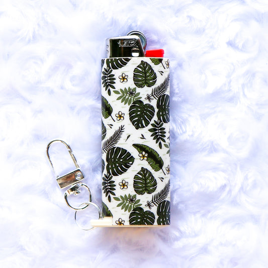 Monstera - Keychain Lighter Sleeve - Lighter Case - Lighter NOT Included!