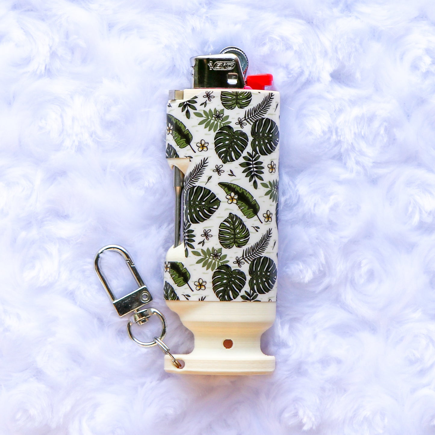 Monstera - Bee Blazin' Lighter Sleeve - Hemp Wick + Poker Lighter Sleeve - Lighter NOT Included!