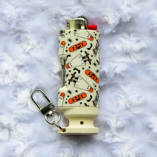 Spooky Skate - Bee Blazin' Lighter Sleeve - Hemp Wick + Poker Lighter Sleeve - Lighter NOT Included!