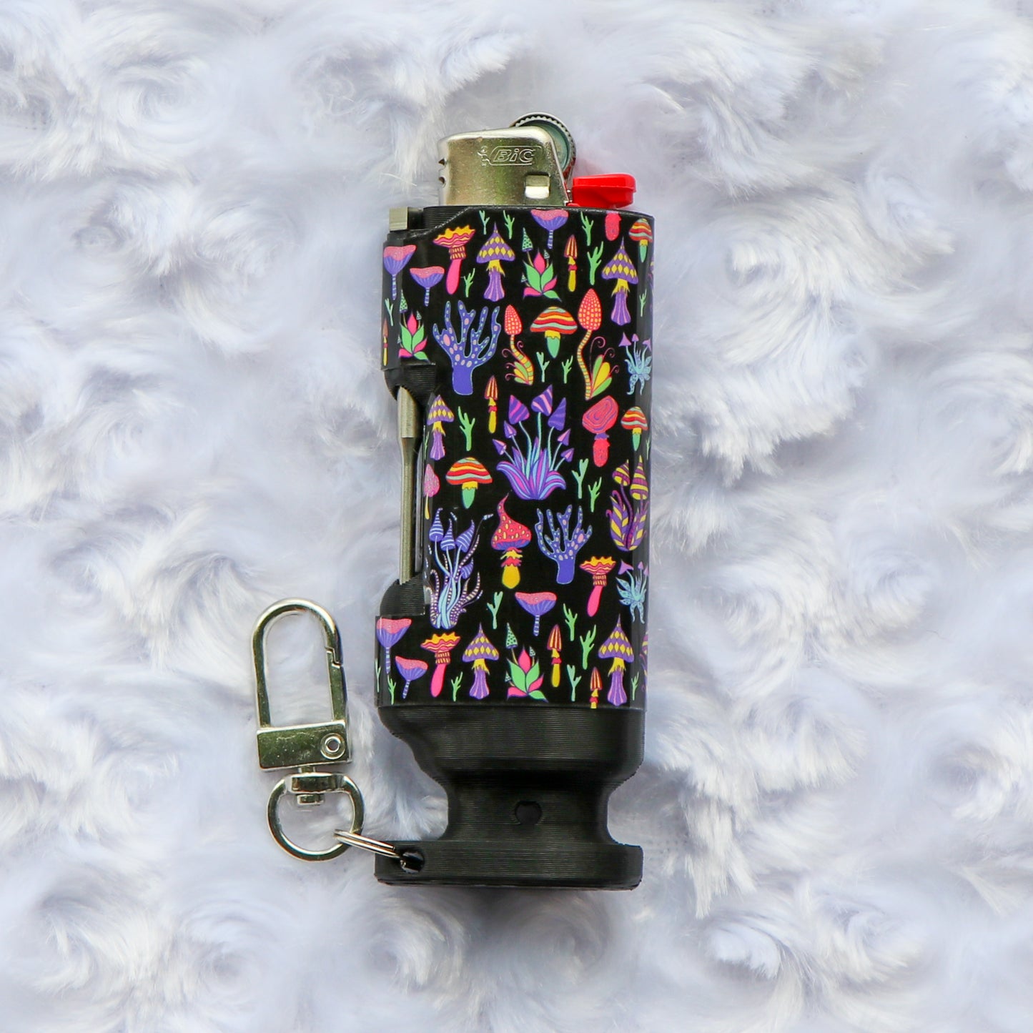 Trippy Shrooms - Bee Blazin' Lighter Sleeve - Hemp Wick + Poker Lighter Sleeve - Lighter NOT Included!