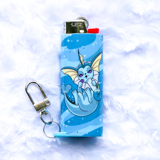 Blazed Vaporeon - Keychain Lighter Sleeve - Lighter Case - Lighter NOT Included!