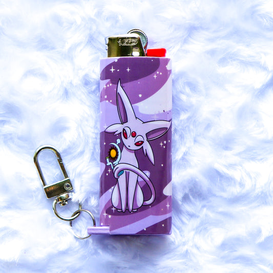 Blazed Espeon - Keychain Lighter Sleeve - Lighter Case - Lighter NOT Included!