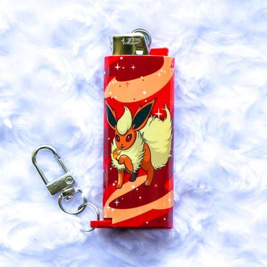 Blazed Flareon - Keychain Lighter Sleeve - Lighter Case - Lighter NOT Included!