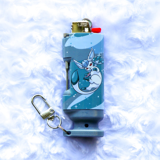 Blazed Glaceon - Bee Blazin' Lighter Sleeve - Hemp Wick + Poker Lighter Sleeve - Lighter NOT Included!