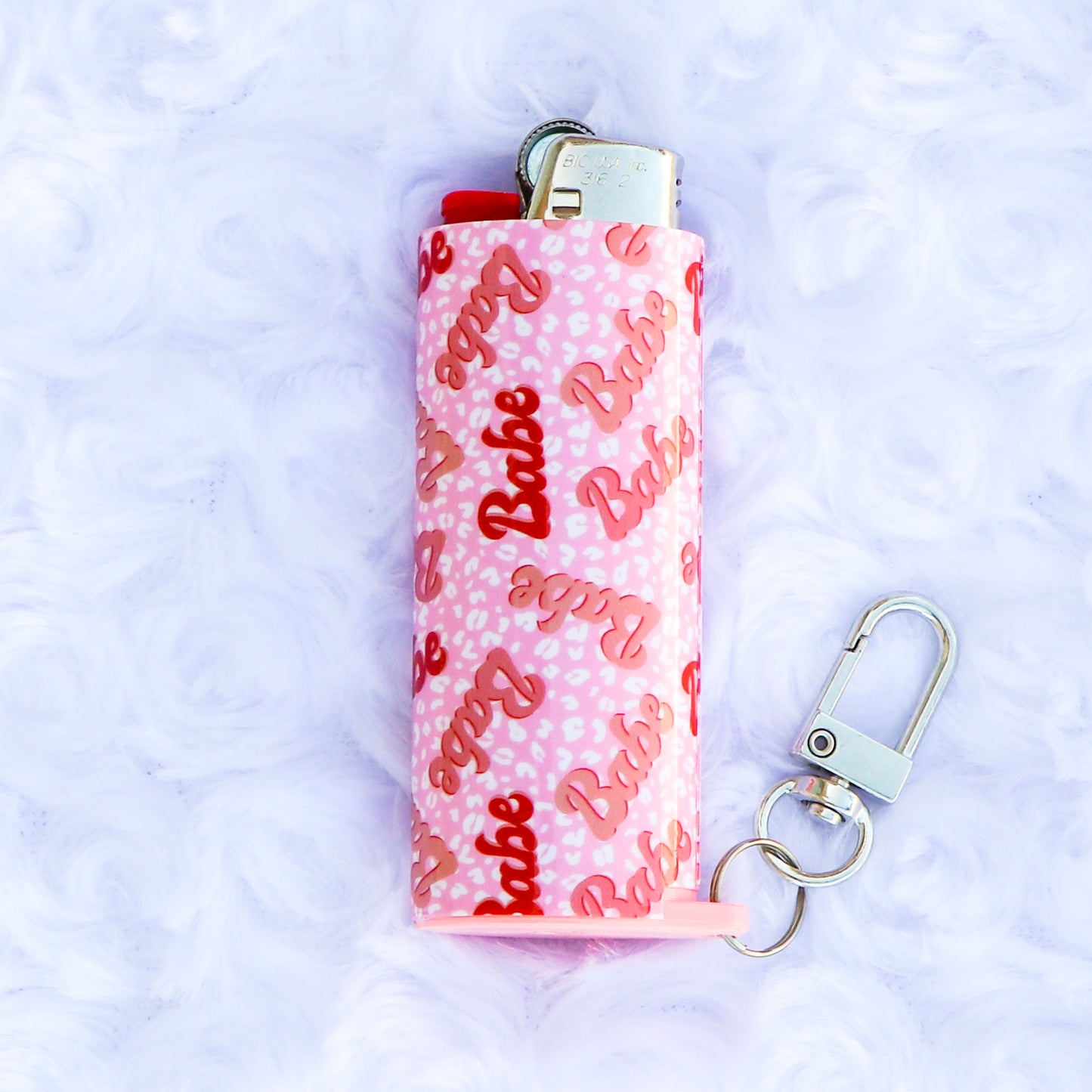 Babe - Keychain Lighter Sleeve - Lighter Case - Lighter NOT Included!