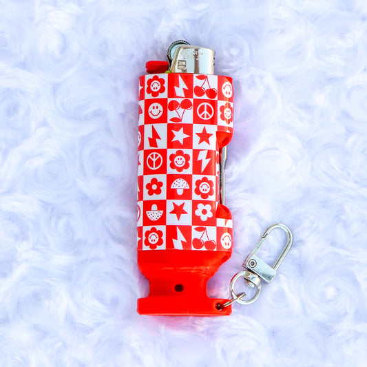 Cherry Bomb - Bee Blazin' Lighter Sleeve - Hemp Wick + Poker Lighter Sleeve - Lighter NOT Included!