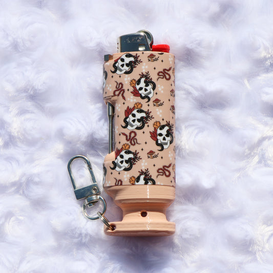 Bone Yard - Bee Blazin' Lighter Sleeve - Hemp Wick + Poker Lighter Sleeve - Lighter NOT Included!