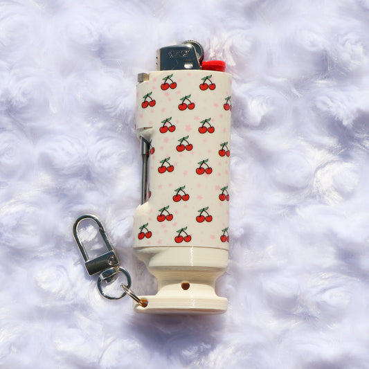 Cherry Pop - Bee Blazin' Lighter Sleeve - Hemp Wick + Poker Lighter Sleeve - Lighter NOT Included!