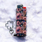 Boho Floral - Holographic - Keychain Lighter Sleeve W/ Flower Clasp - Lighter Case - Lighter NOT Included!