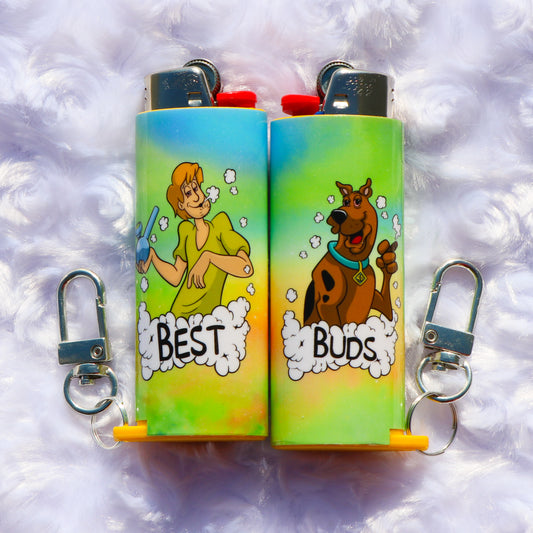 Best Buds - Keychain Lighter Sleeve - Lighter Case - Lighter NOT Included!