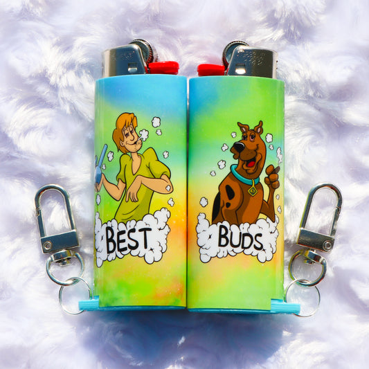 Best Buds - Keychain Lighter Sleeve - Lighter Case - Lighter NOT Included!