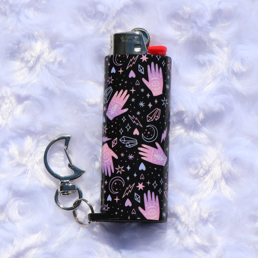 Cosmic Energy - Keychain Lighter Sleeve W/ Moon Clasp - Lighter Case - Lighter NOT Included!