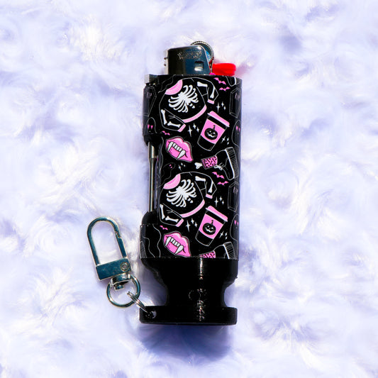 Goth Girl - Bee Blazin' Lighter Sleeve - Hemp Wick + Poker Lighter Sleeve - Lighter NOT Included!