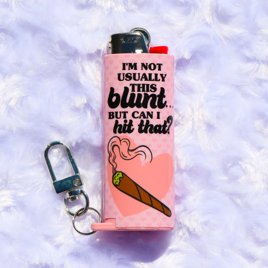 Not Usually This Blunt - Keychain Lighter Sleeve - Lighter Case - Lighter NOT Included!